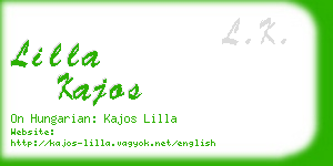 lilla kajos business card